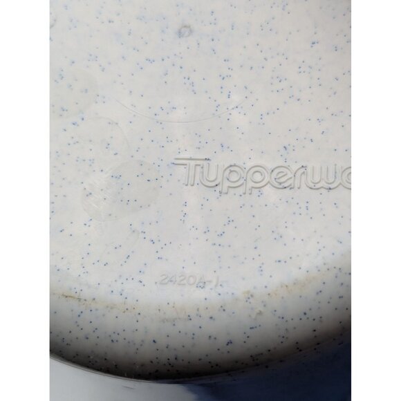 Vintage 3 Piece Tupperware One Touch Blue Lids Speckled Canisters Storage A,B,D - Picture 11 of 16